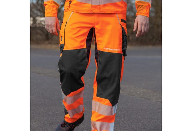 Qualitex Workwear Arbeitsbundhose modern Warnschutz-Arbeitshose (PSA Kat 2) aus Lyocell,Cordura&Stretch (2-tlg) funktionale Werkstatthose mit 13 Taschen - Atmungsaktiv - Dehnbund