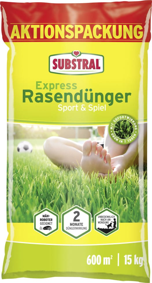 Substral Gartenbau-Substrat Substral Express Rasendünger Sport & Spiel 15 kg für 600 qm