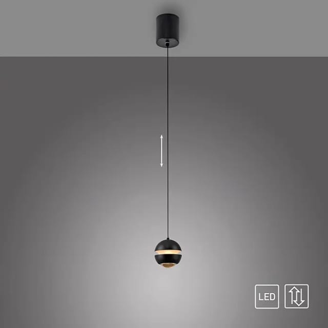 SCHÖNER WOHNEN-Kollektion LED Pendelleuchte LED Pendellampe LINI, höhenverstellbar, 1x LED Board, warmweiß, Comfort Lift höhenverstellbar, Lichtfarbe warmweiß