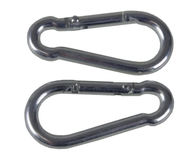 Work-it Karabiner Karabinerhaken 4x40mm verzinkt Metall 2Stück, 2er-Set