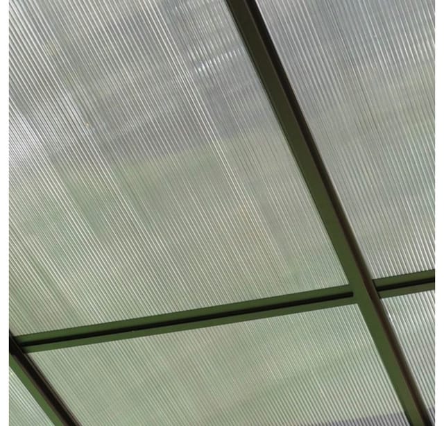 Leco Pavillon-Ersatzdach Dachplatten-Set grau-transparent für Terrassendach MELANIE 4x3 m *, ca. 7 mm dick