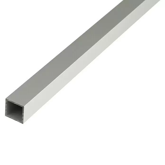 Kantoflex Vierkantrohr (L x B x H: 2.600 x 25 x 25 mm, Stärke: 1,5 mm, Aluminium, Silber)