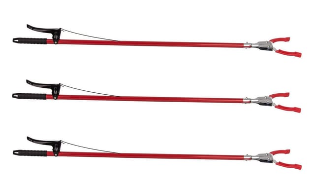 BigDean Greifzange 3x Müllgreifer 92cm Metall & Kunststoff Müllzange Greifhilfe, Packung 3-tlg., Greifer, Bückfreies Aufheben von Dosen, Müll bis Zigarettenstummel