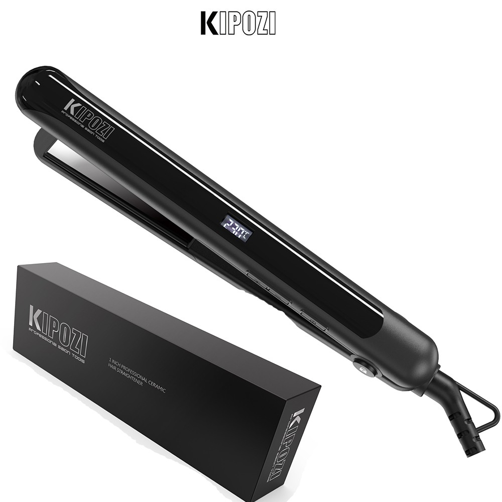 2in 1 Curl & Straight Haarglätter Lockenstab glätteisen Keramik Titanplatten LCD Bild 10