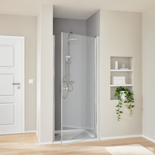 WELLWATER Drehtür »Smart «, B x H: 90 x 195 cm, Glas, silberfarben/transparent