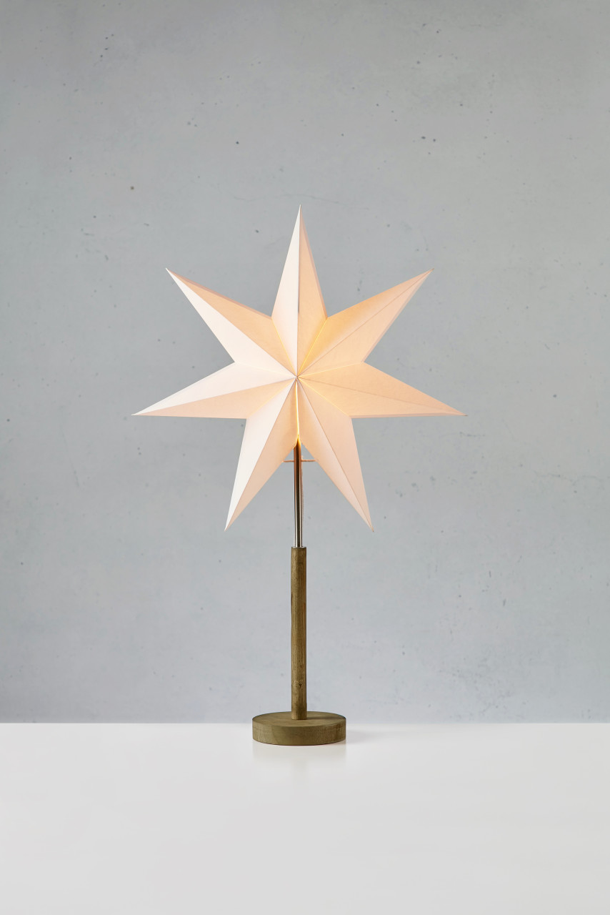 Tischlampe Stern Speranza 230 V Papier Ø 45 cm grau-weiß Bild 2
