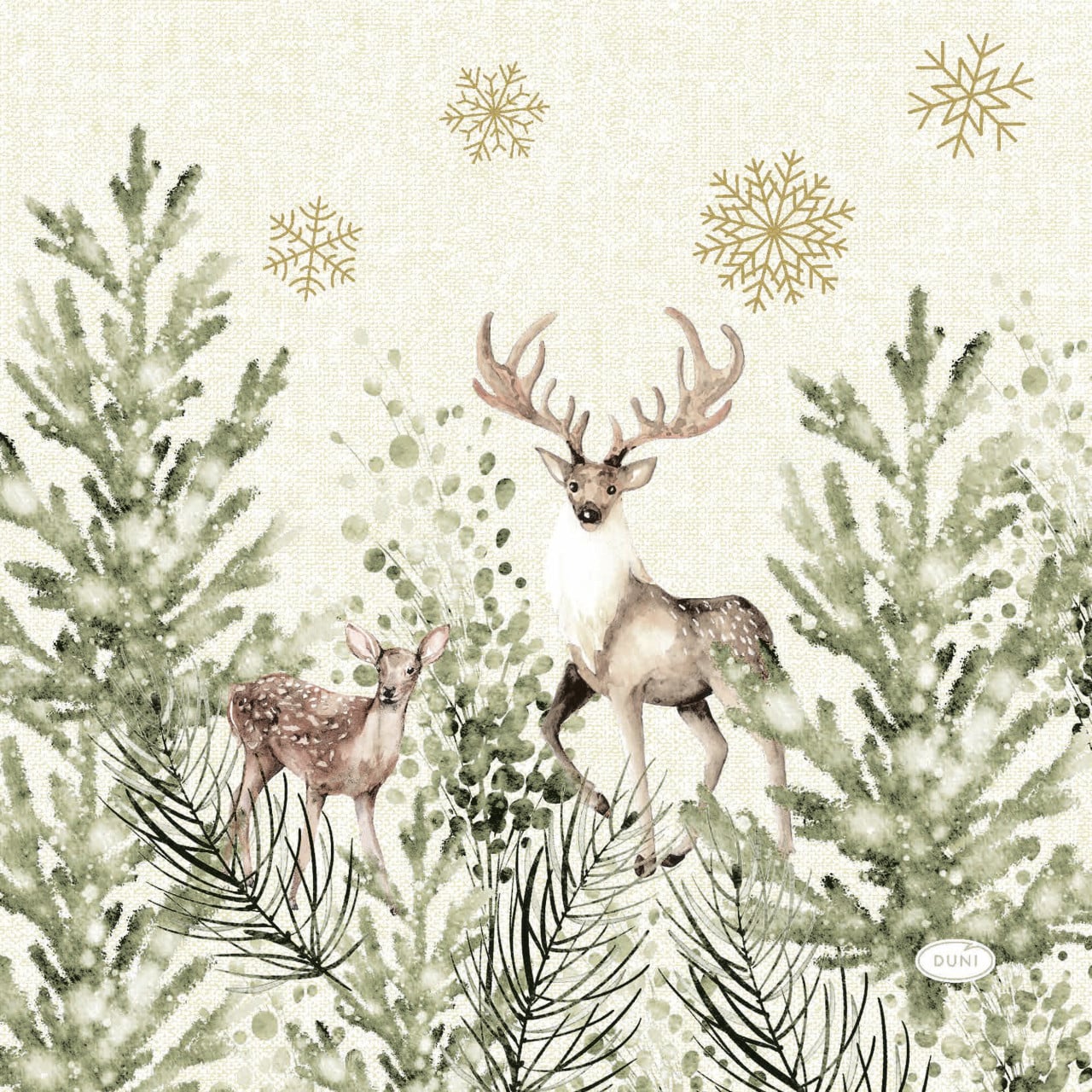 Duni Servietten Elegant Deer multi 33 x 33 cm - 20er Pack