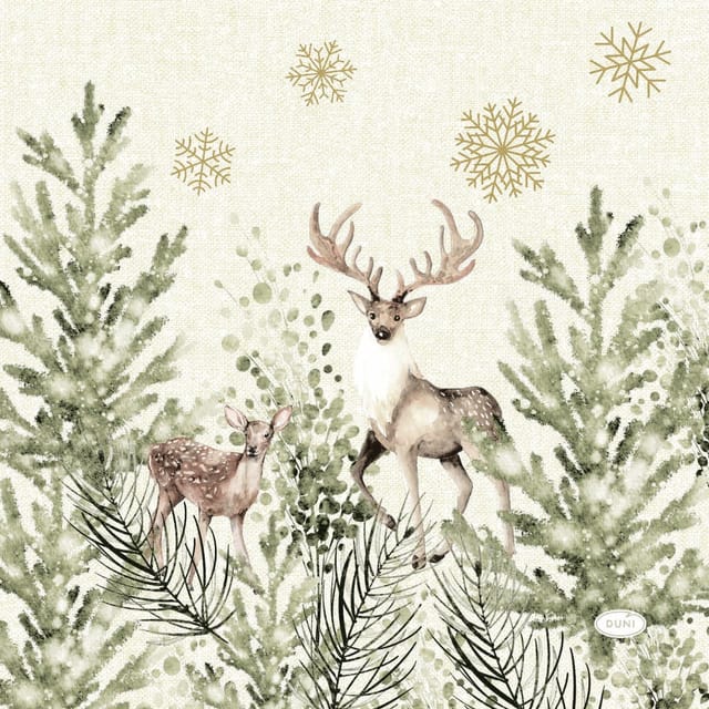 Duni Servietten Elegant Deer multi 33 x 33 cm - 20er Pack