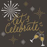 Duni Servietten Let´s Celebrate Silvester dunkelgrau/gold 33 x 33 cm - 20er Pack