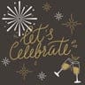 Duni Servietten Let´s Celebrate Silvester dunkelgrau/gold 33 x 33 cm - 20er Pack