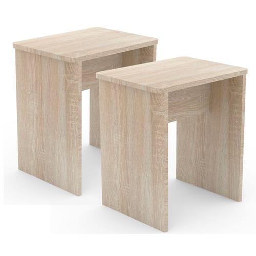 VCM Essgruppe 2er Set Sitzhocker Fußablage Beistelltisch Esal, (Set, 2-tlg., 2x Hocker)