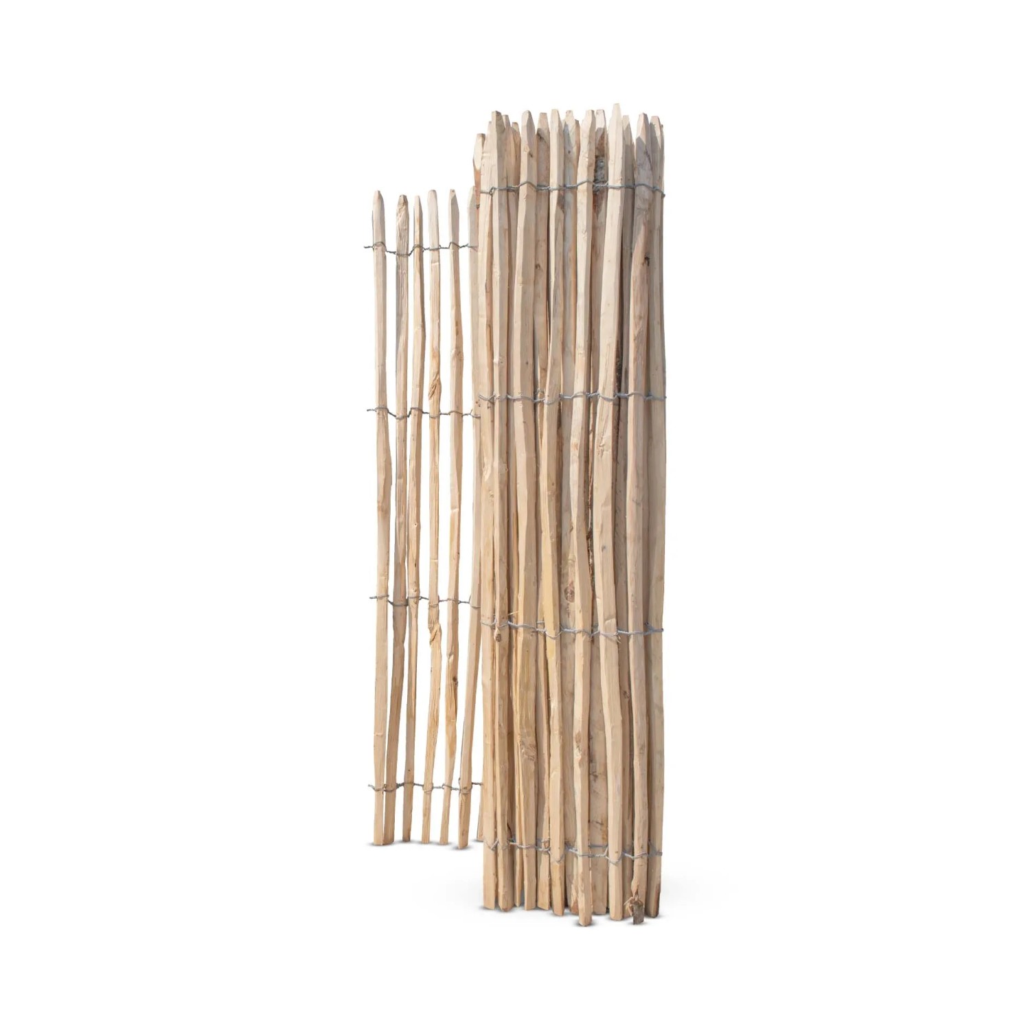 Stiltreu Französischer Premium Staketenzaun Kastanie 500 cm x 175 cm Lattenabstand 2-3 cm