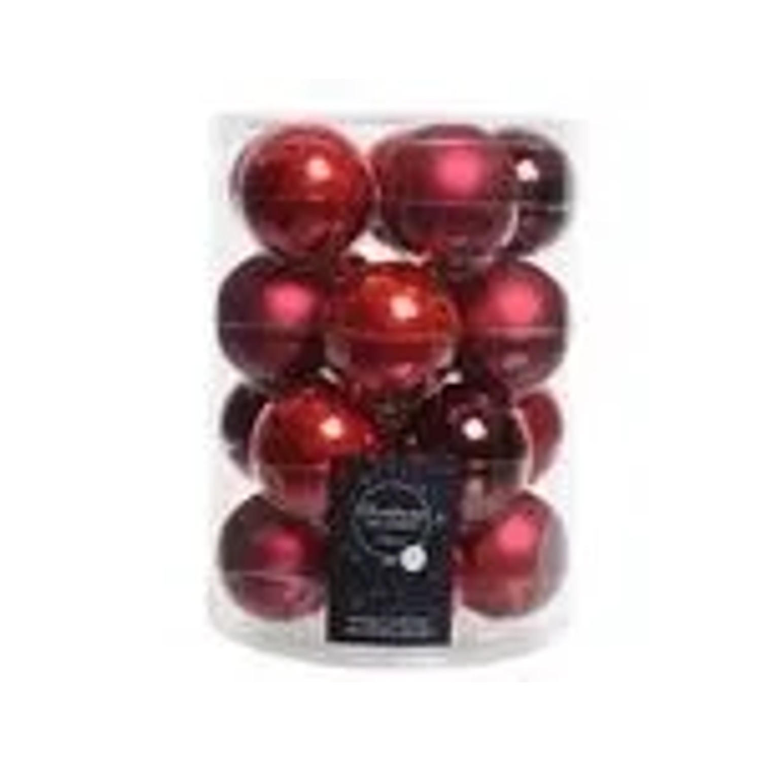Kaemingk Weihnachtsbaumkugeln Glas 6 cm 20 Stueck Rot Emaille Matt Glaenzend