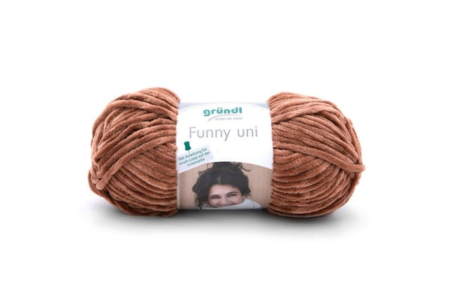 Gründl Funny Chenille Wolle uni einfarbig zum Stricken Häkeln, Chenillegarn Häkelwolle, 120,00 m (Chenillewolle, Flauschgarn, Kuschelwolle), weich und pflegeleicht