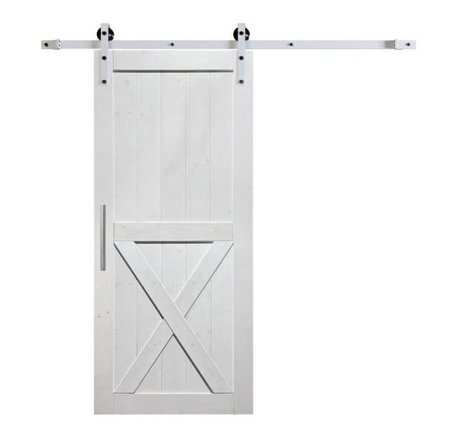 HOME DELUXE Schiebetür Holzschiebetür SHIVA - Größenauswahl (Komplettset, inkl. Laufschiene, Rollen & Türstopper), Holztür, Schiebetürsystem aus Kiefernholz