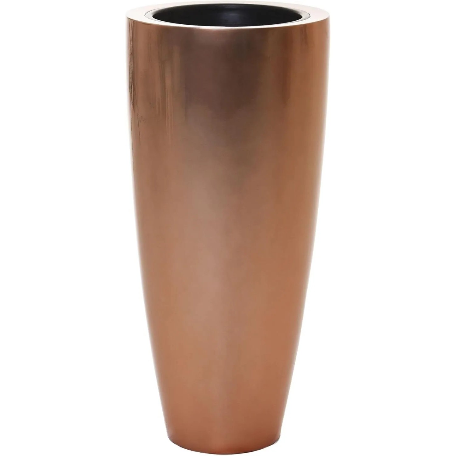 Vivanno Pflanzkübel City 37 cm x 37 cm x 80 cm Rosegoldmetallic