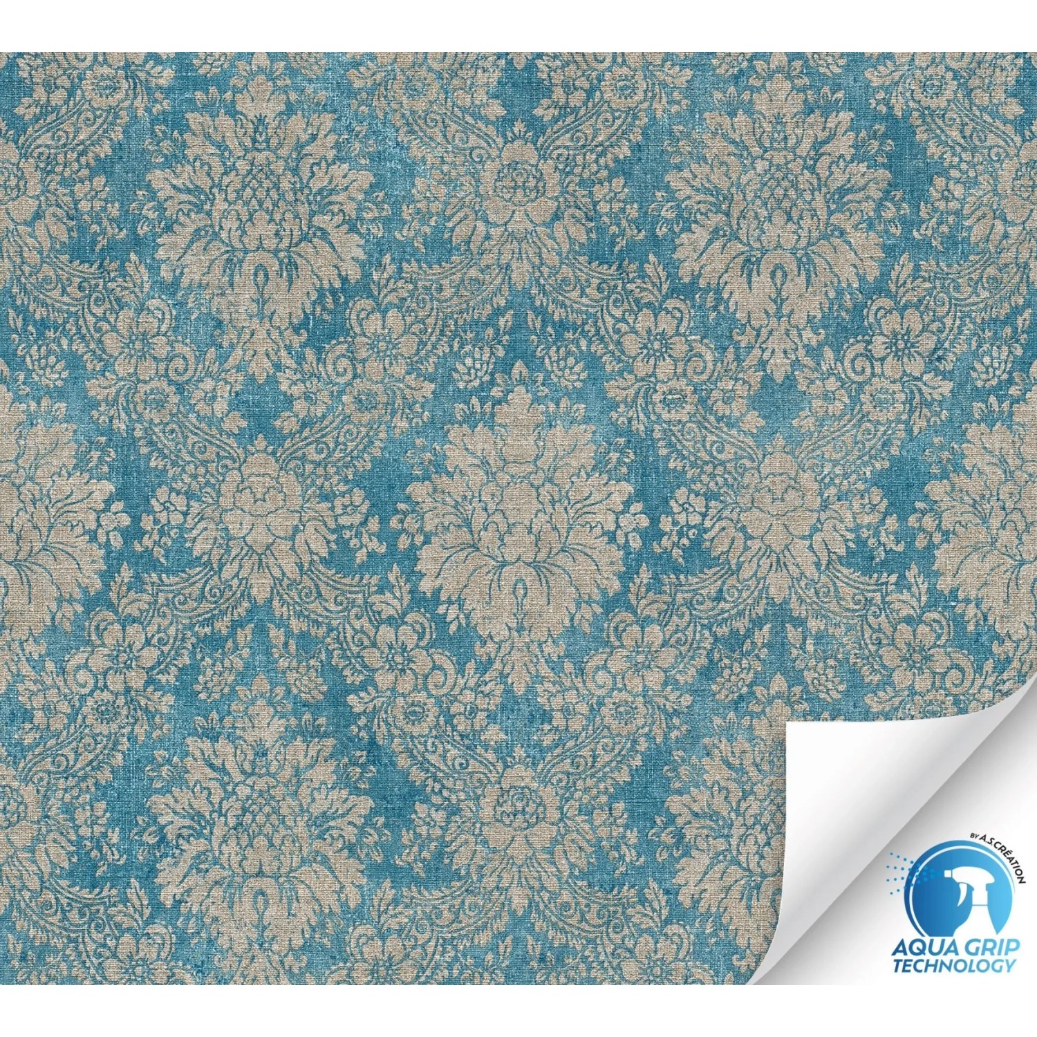 Tadessi Tapete Floral M1-No.12047 Vorgeleimte Vliestapete in Grau