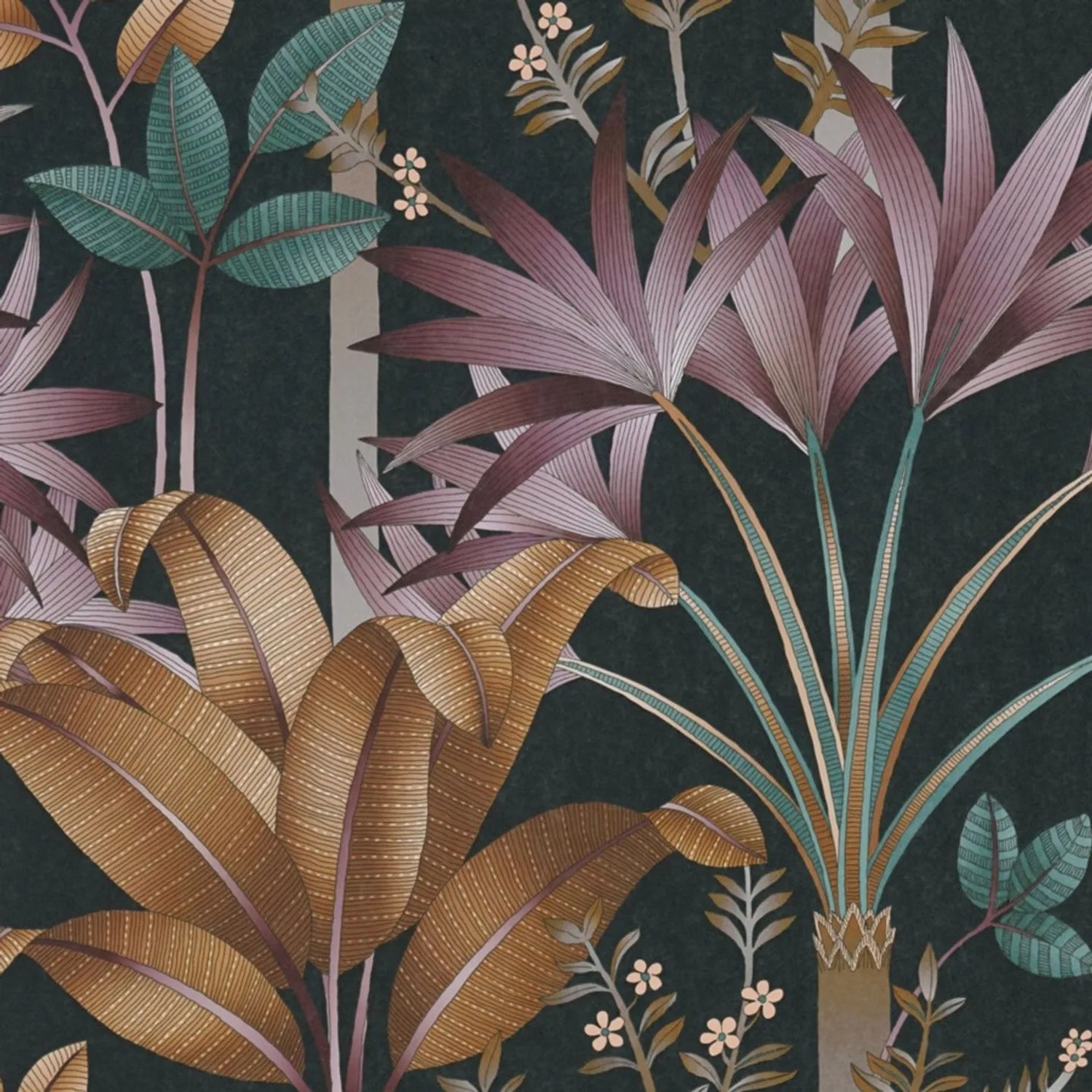 Tadessi Tapete Floral M1-No.4430 Vliestapete in Schwarz