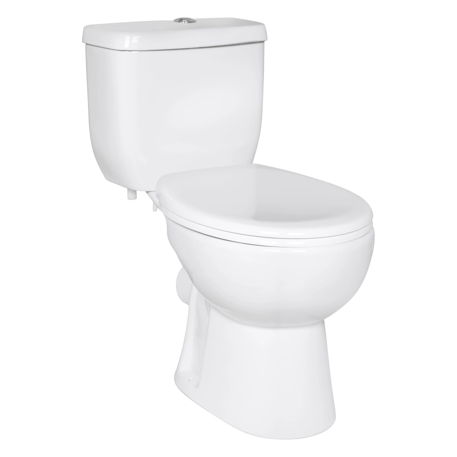 Kerra Tetra Stand-WC-Kombination Spülrandloses Weiß Glänzend mit Softclose WC Sitz
