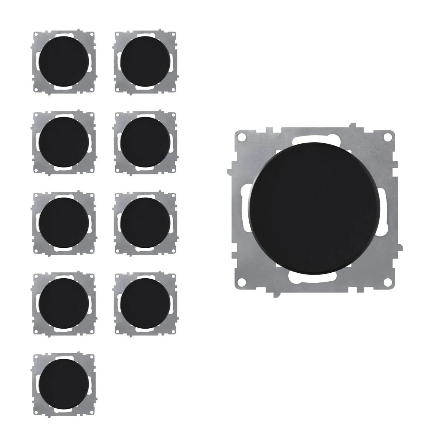 OneKeyElectro 10x Ein Aus Lichtschalter Set Schwarz