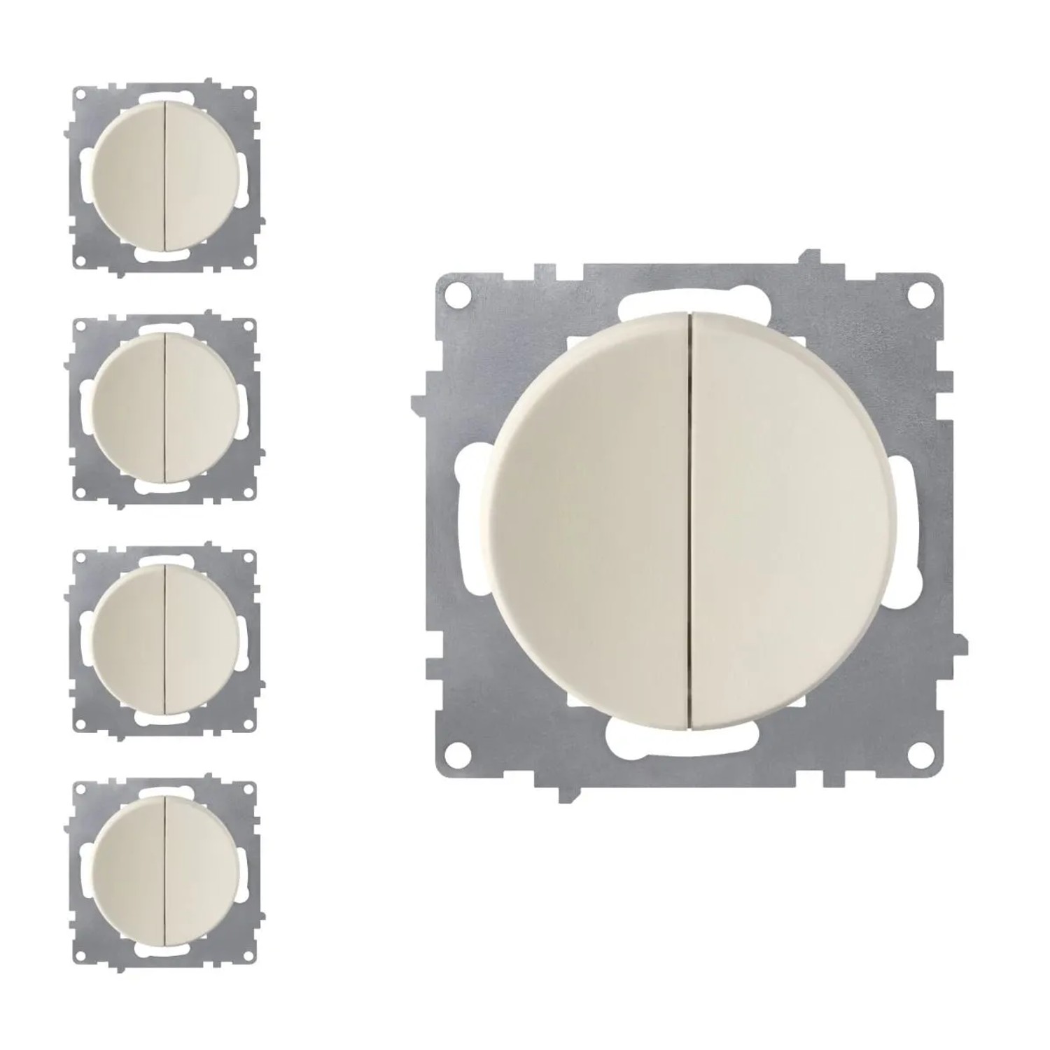 OneKeyElectro 5x Serienschalter Set Beige