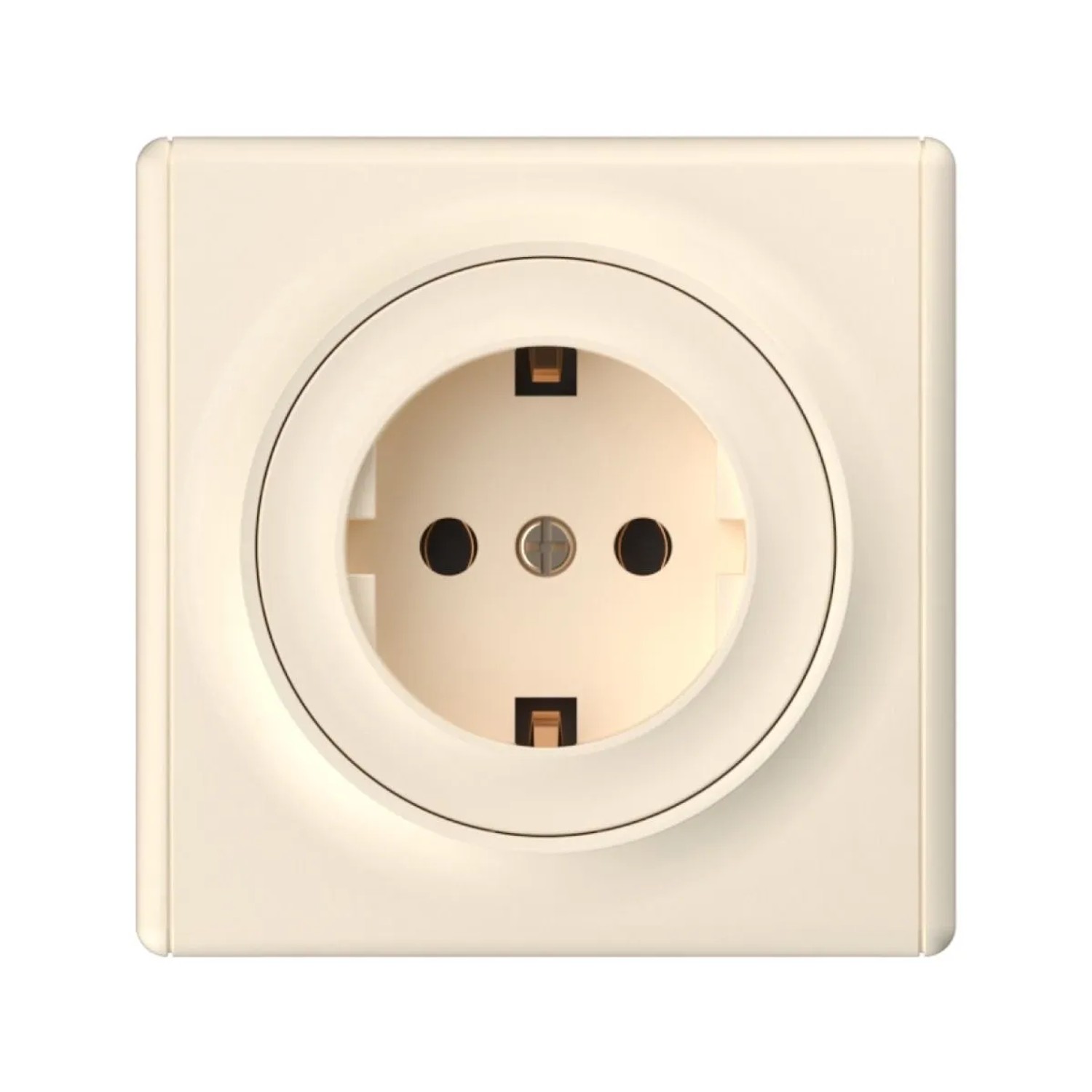 OneKeyElectro Schuko Steckdose mit Florence Abdeckrahmen Beige