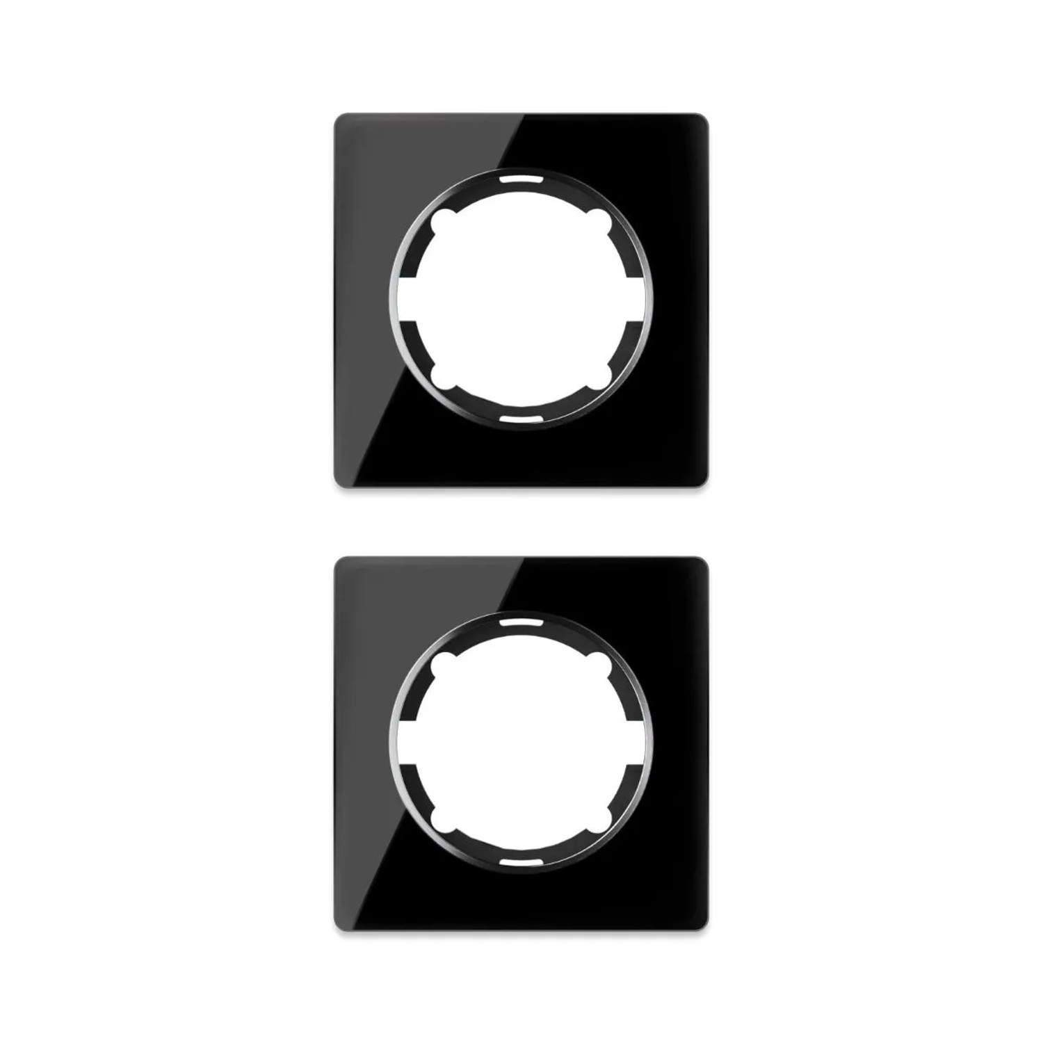 OneKeyElectro 2x Garda Glas Abdeckrahmen Set Schwarz