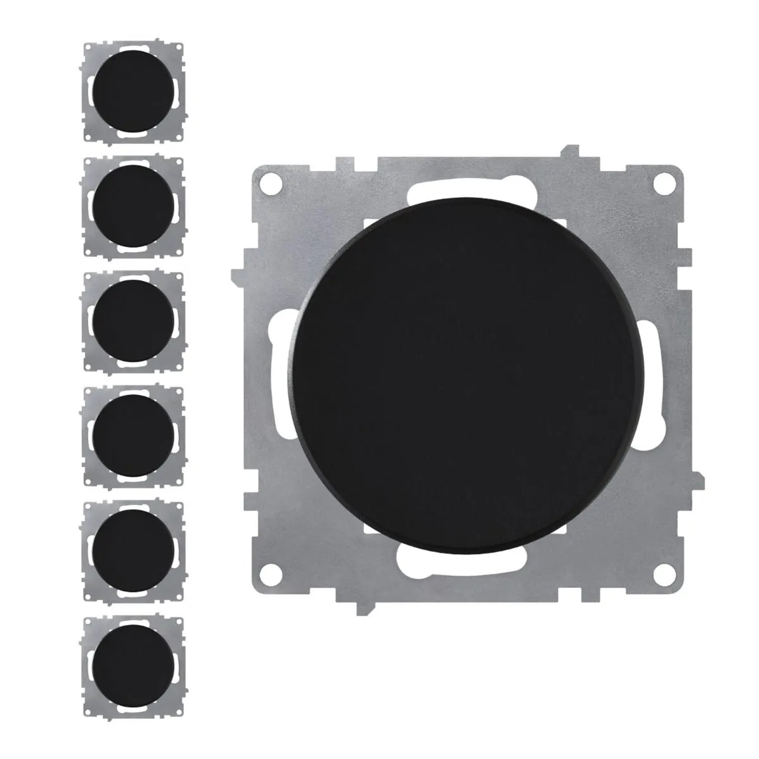OneKeyElectro 7x Ein Aus Lichtschalter Set Schwarz