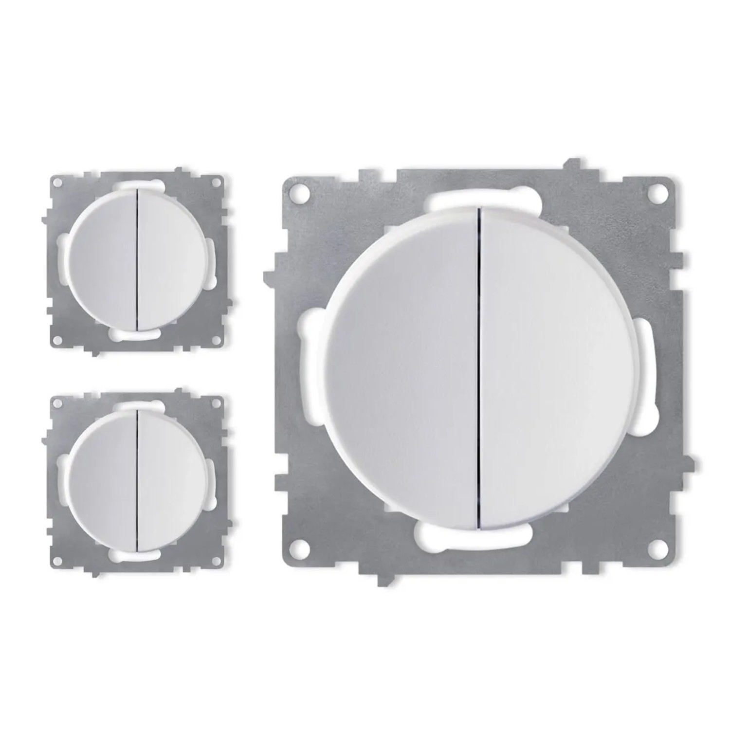 OneKeyElectro 3x Design Serienschalter 2fach Set Weiß
