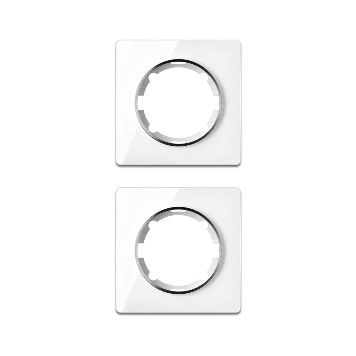 OneKeyElectro 2x Garda Glas Abdeckrahmen Set Weiß