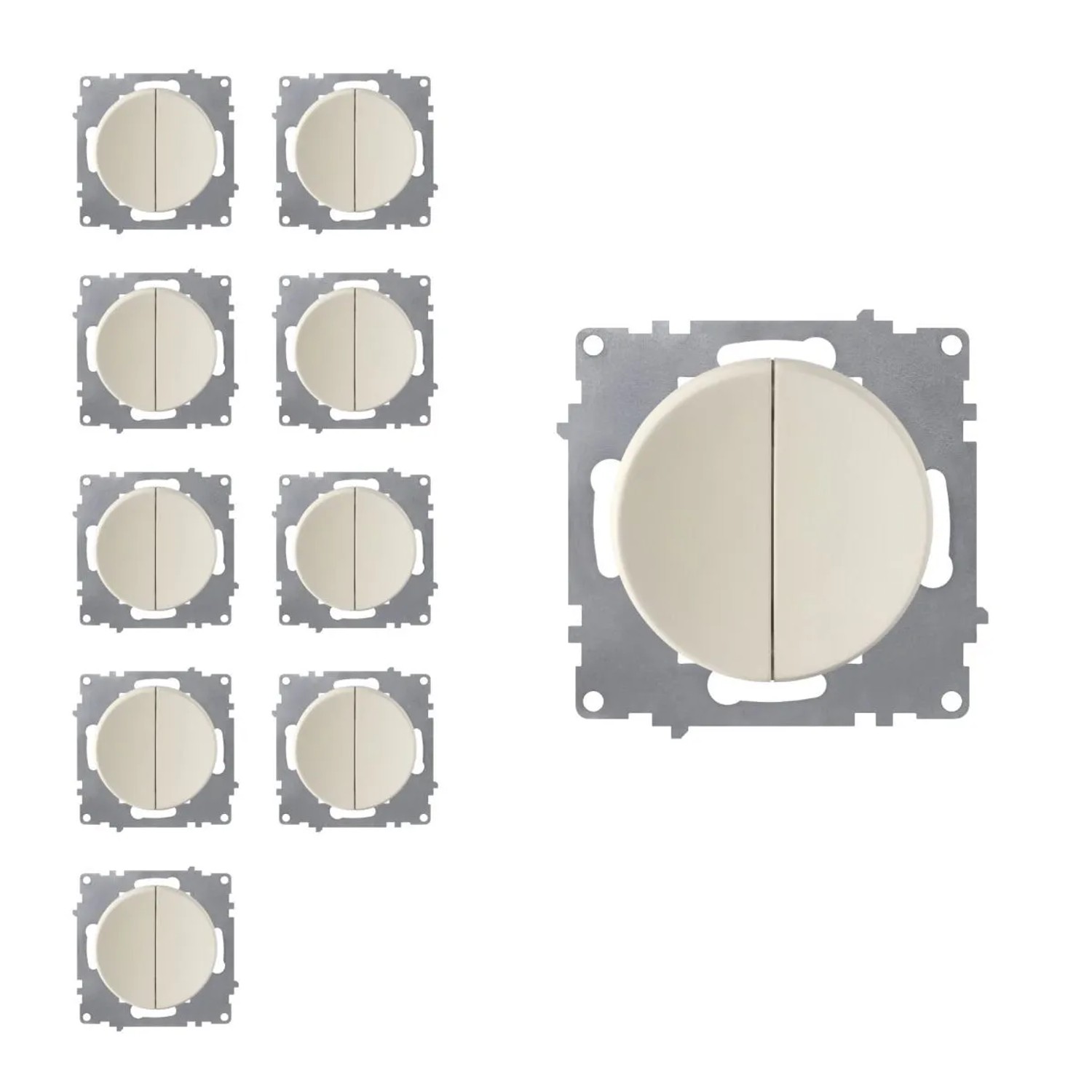 OneKeyElectro 10x Serienschalter Set Beige