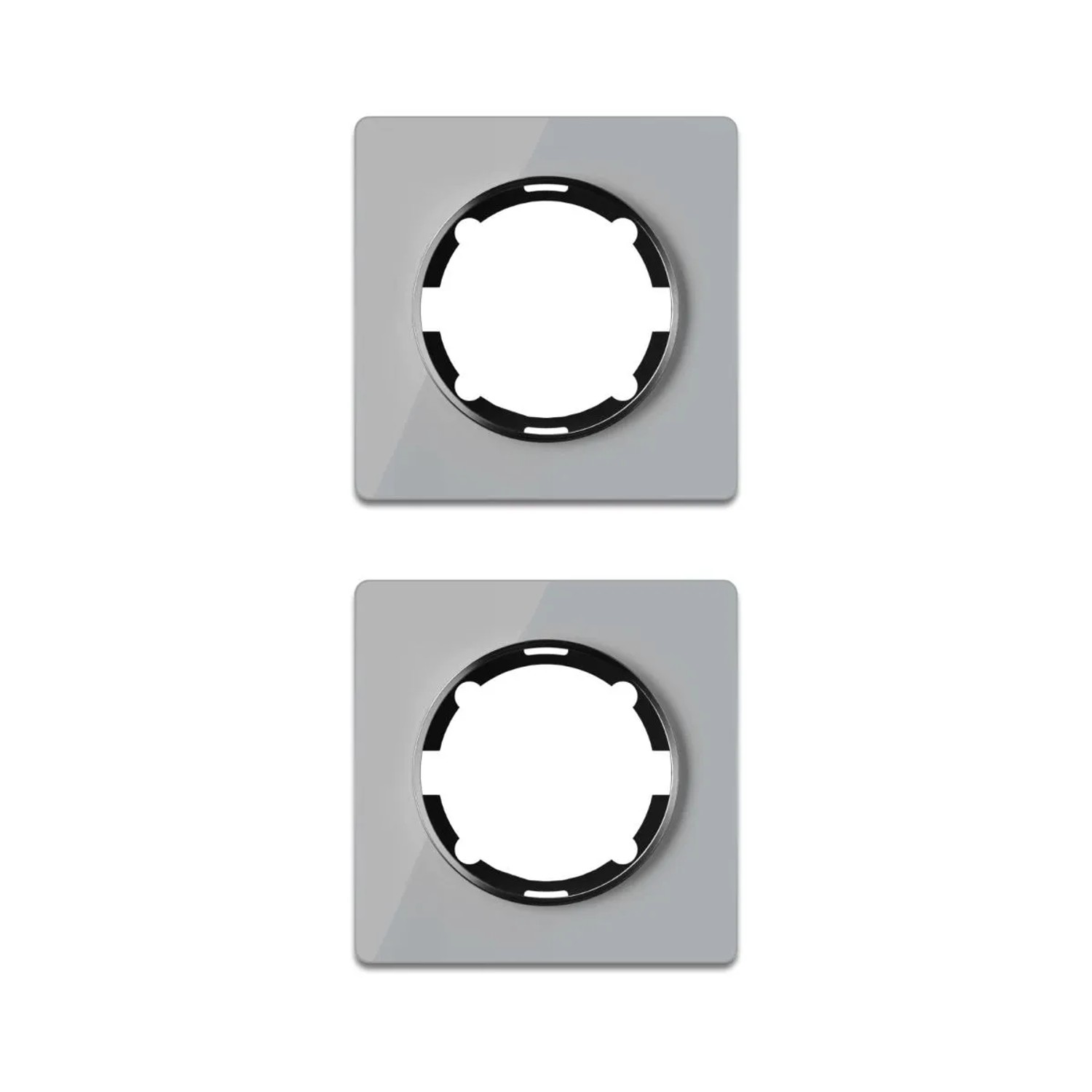OneKeyElectro 2x Garda Glas Abdeckrahmen Set Grau