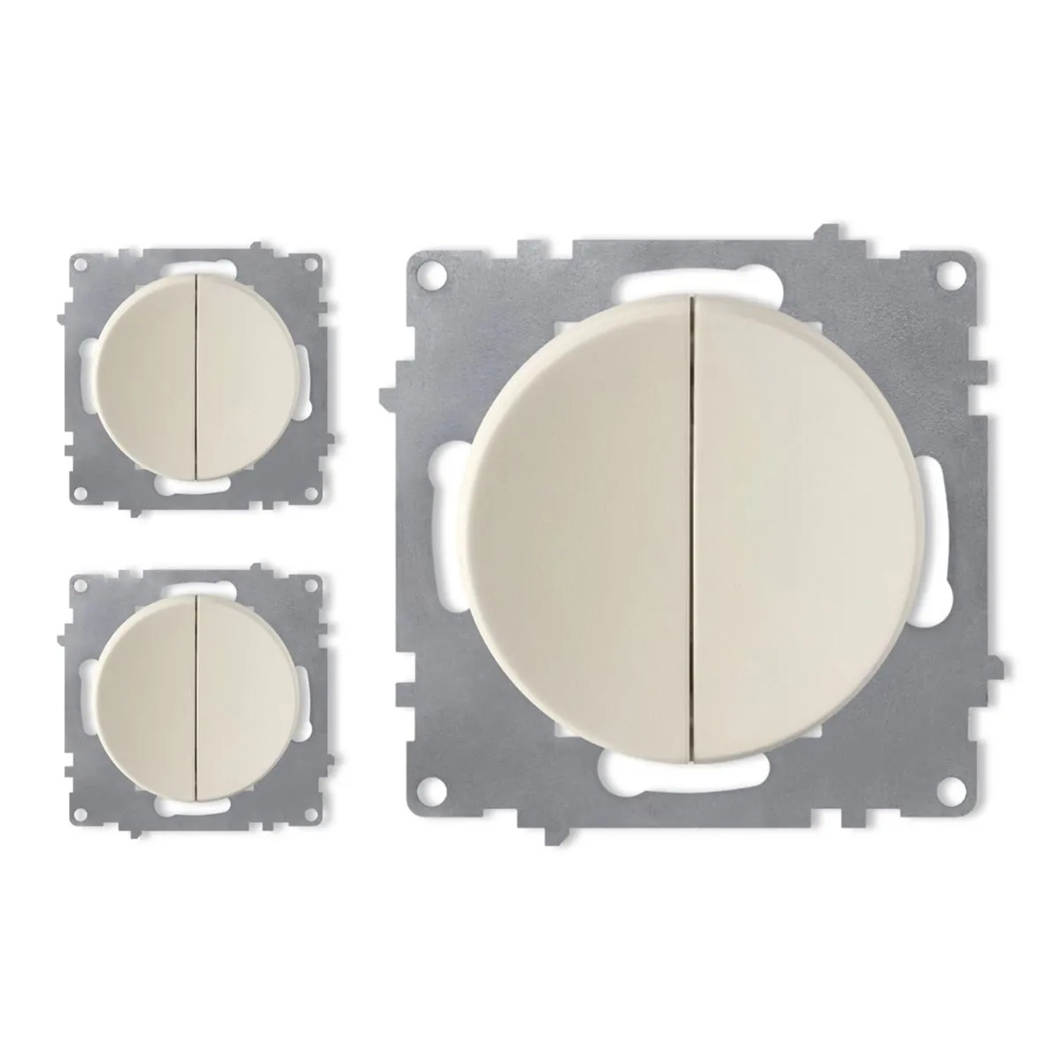 OneKeyElectro 3x Design Serienschalter 2fach Set Beige