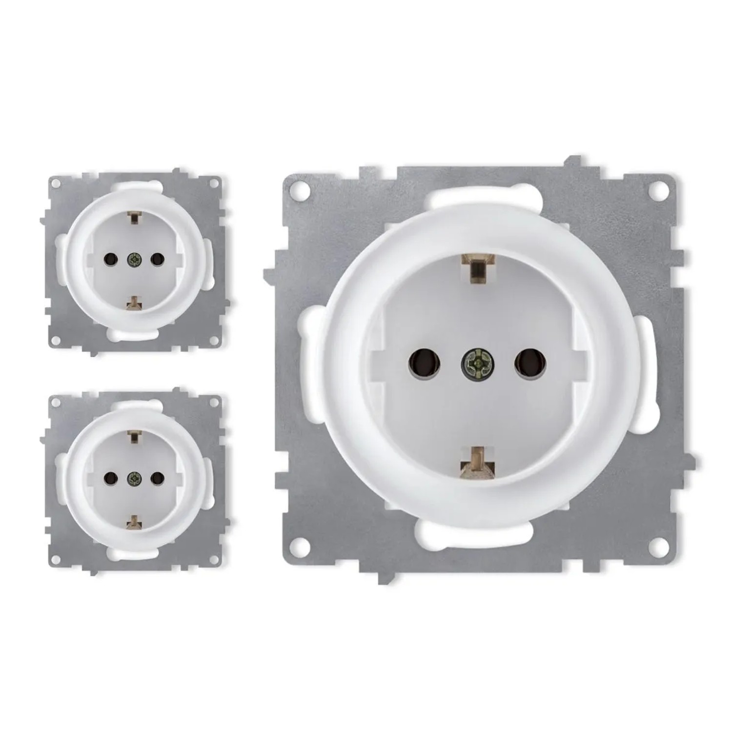 OneKeyElectro 3x Schuko Steckdosen Set Weiß