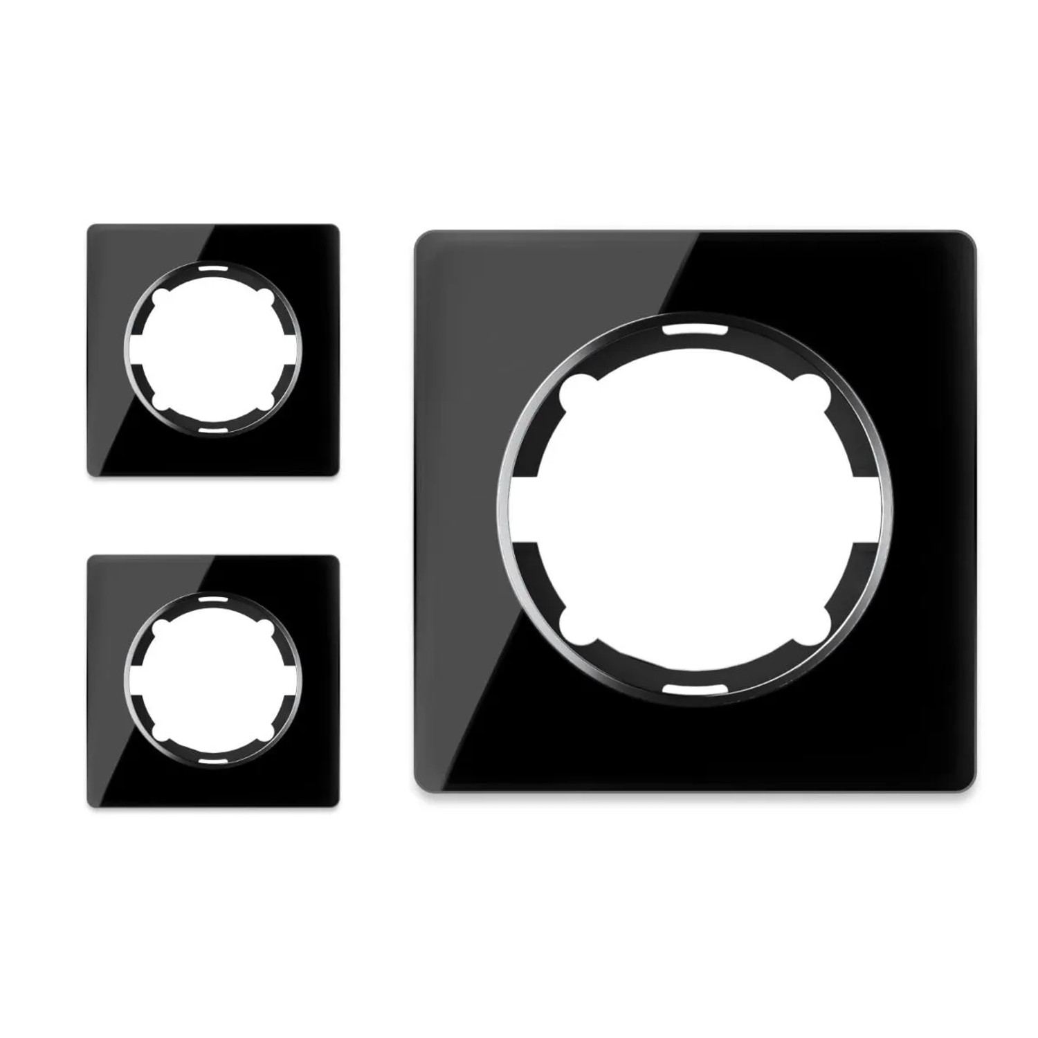 OneKeyElectro 3x Garda Glas Abdeckrahmen Set Schwarz