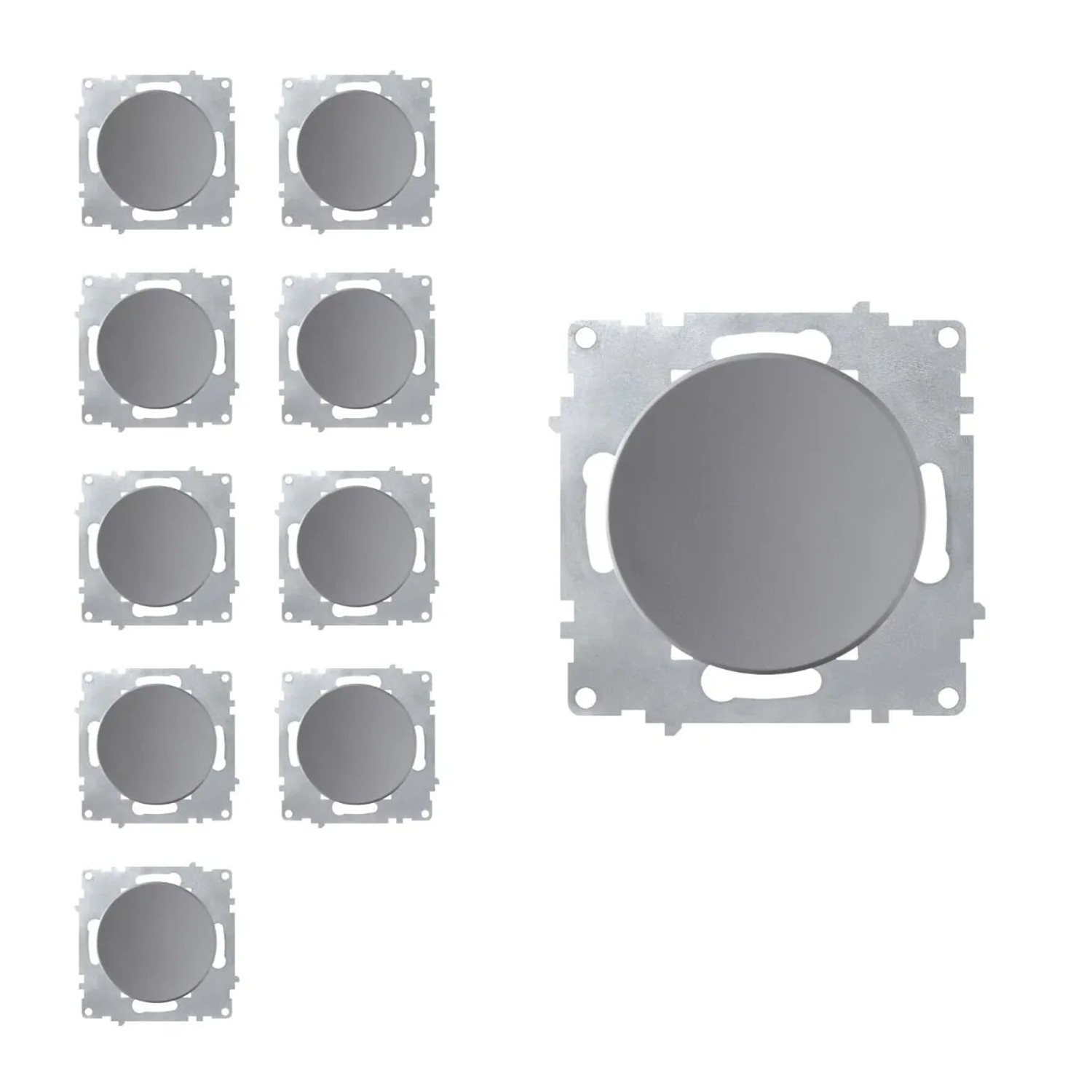 OneKeyElectro 10x Ein Aus Lichtschalter Set Grau