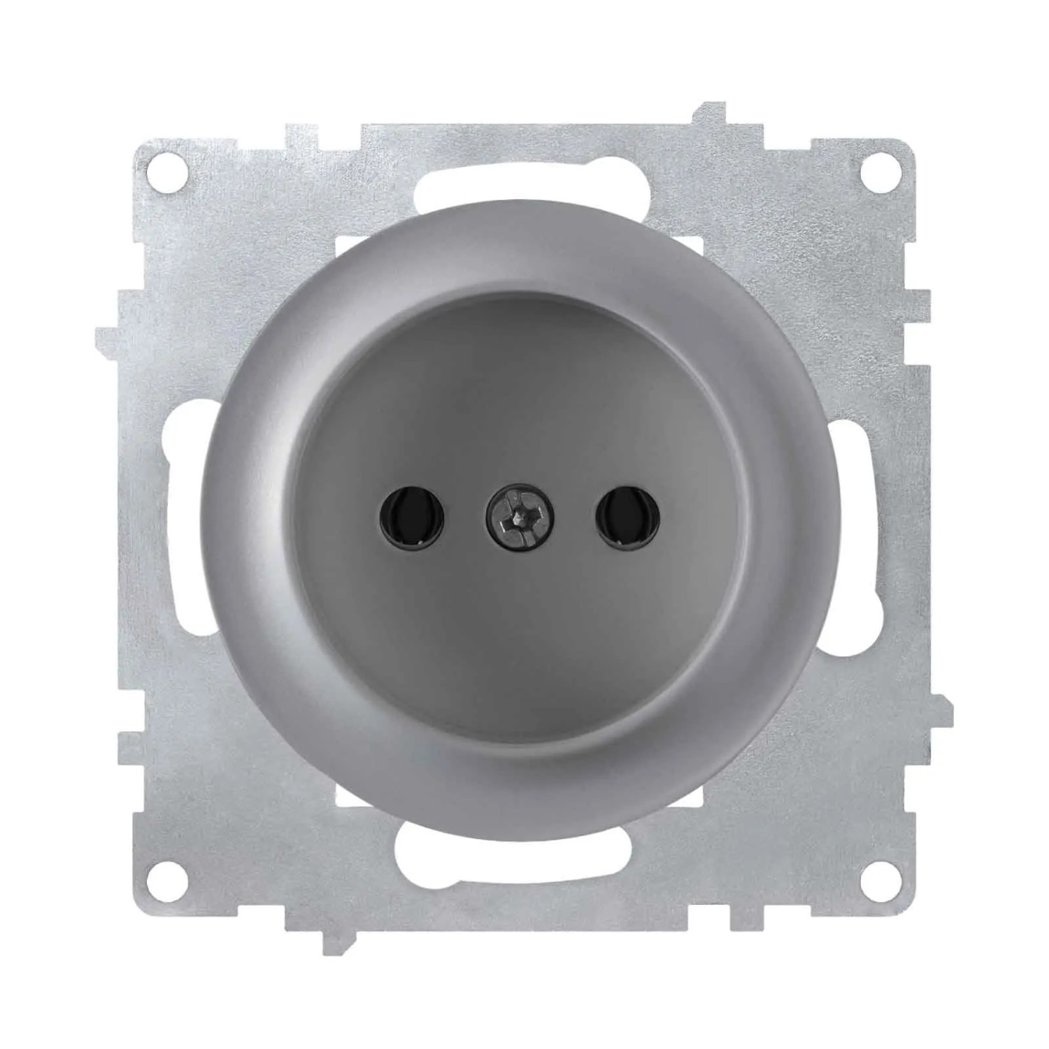 OneKeyElectro Schuko Steckdose mit Schraubklemmen Erdung 230V/16A ohne Rahmen Grau