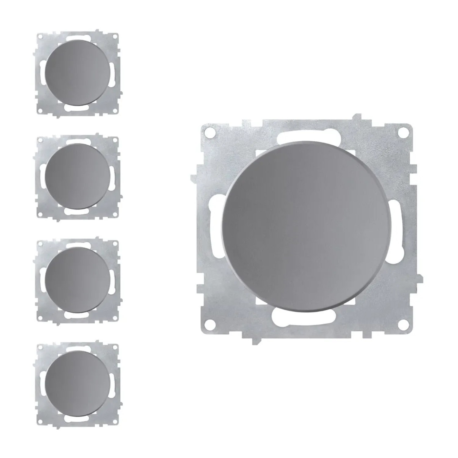 OneKeyElectro 5x Ein Aus Lichtschalter Set Grau