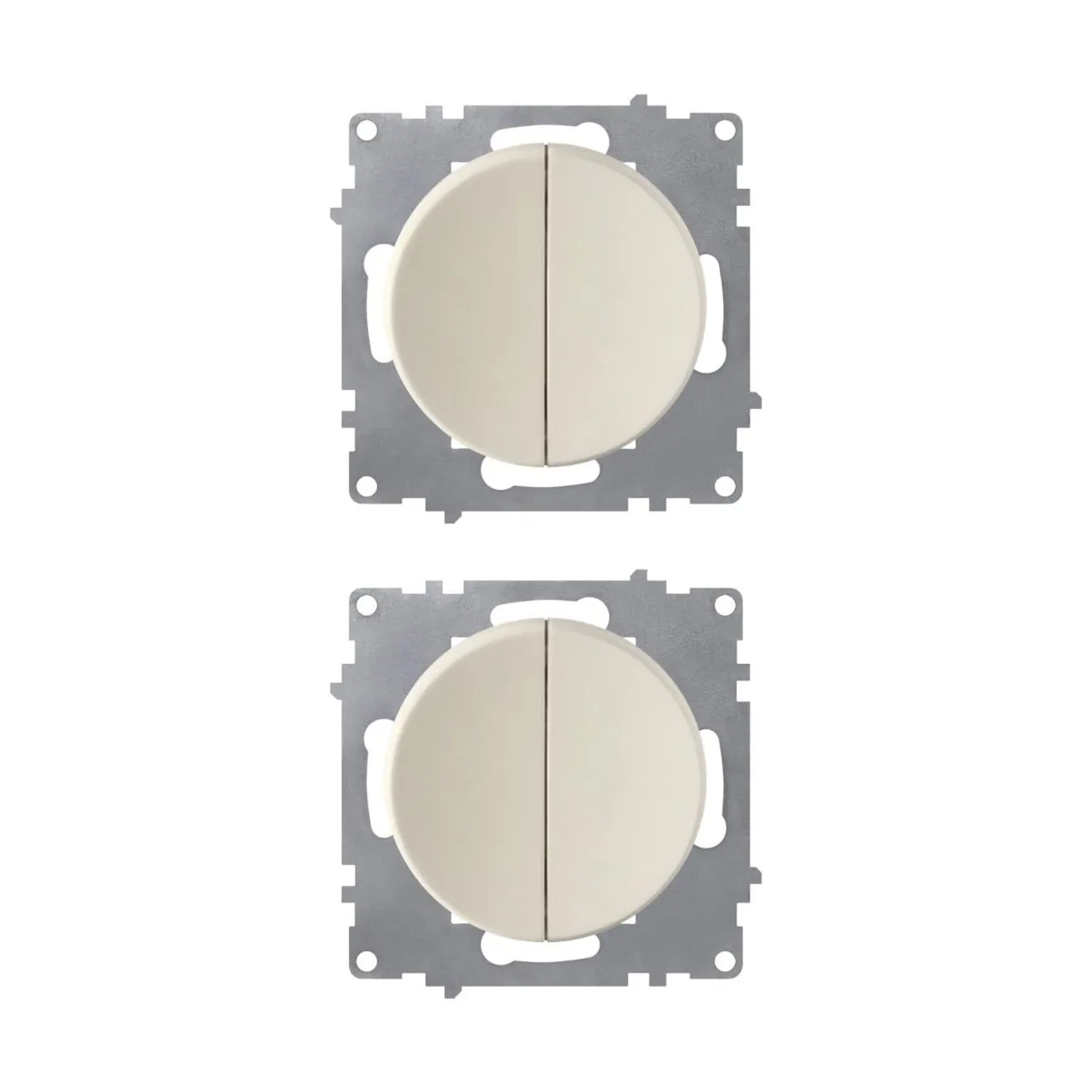 OneKeyElectro 2x Serienschalter Set Beige