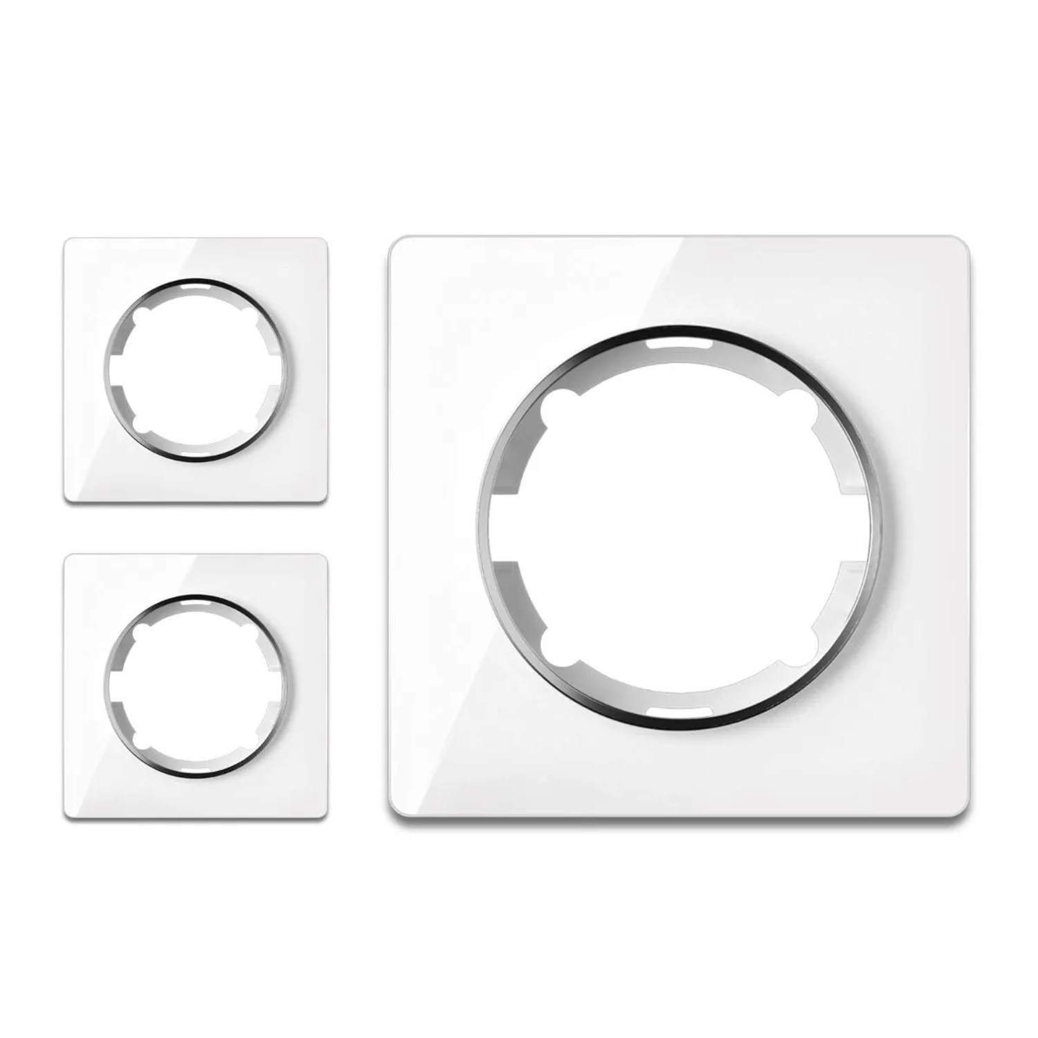 OneKeyElectro 3x Garda Glas Abdeckrahmen Set Weiß