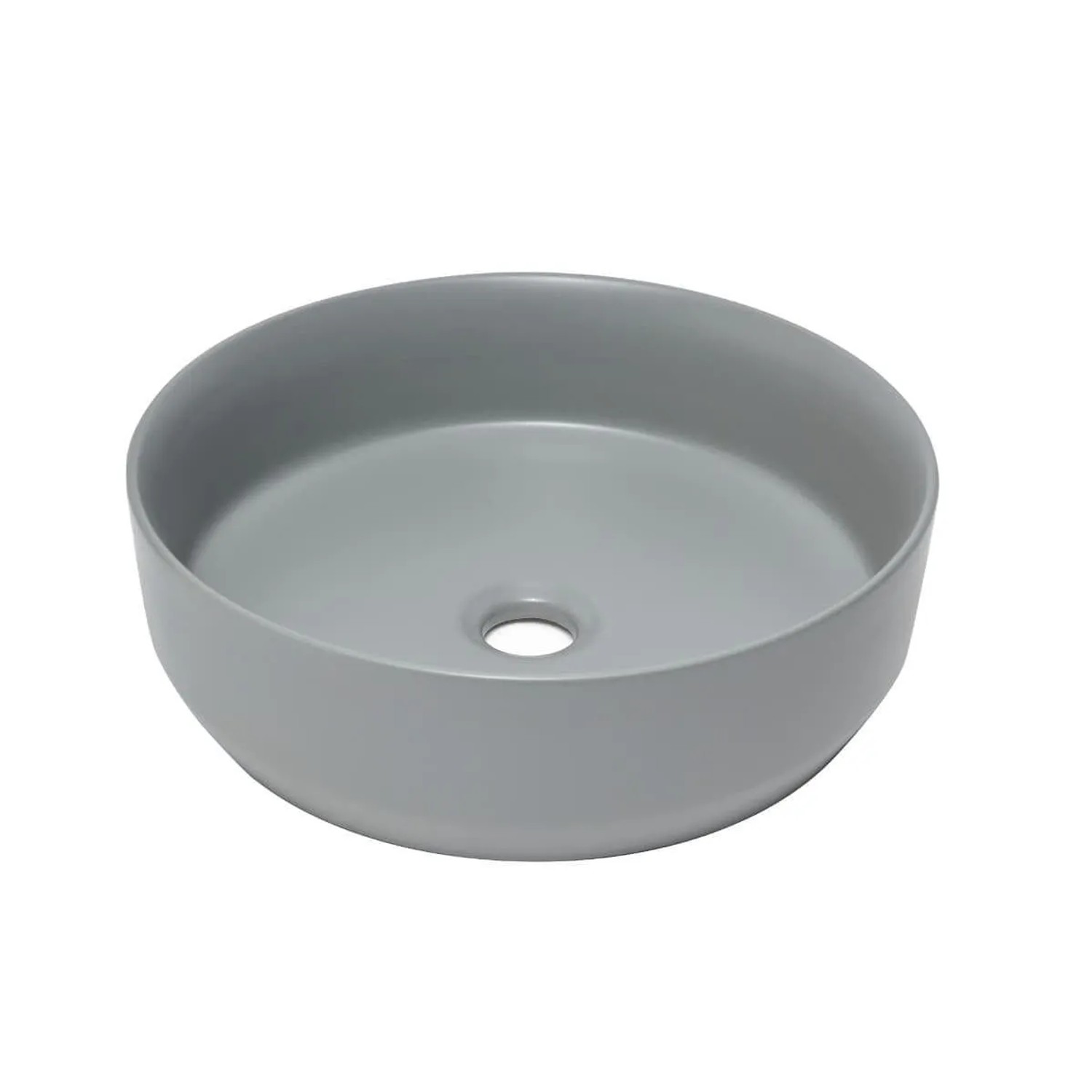 Swiss Aqua Technologies Waschschale 39CM x 12H mit Ablaufgarnitur Grau Matt