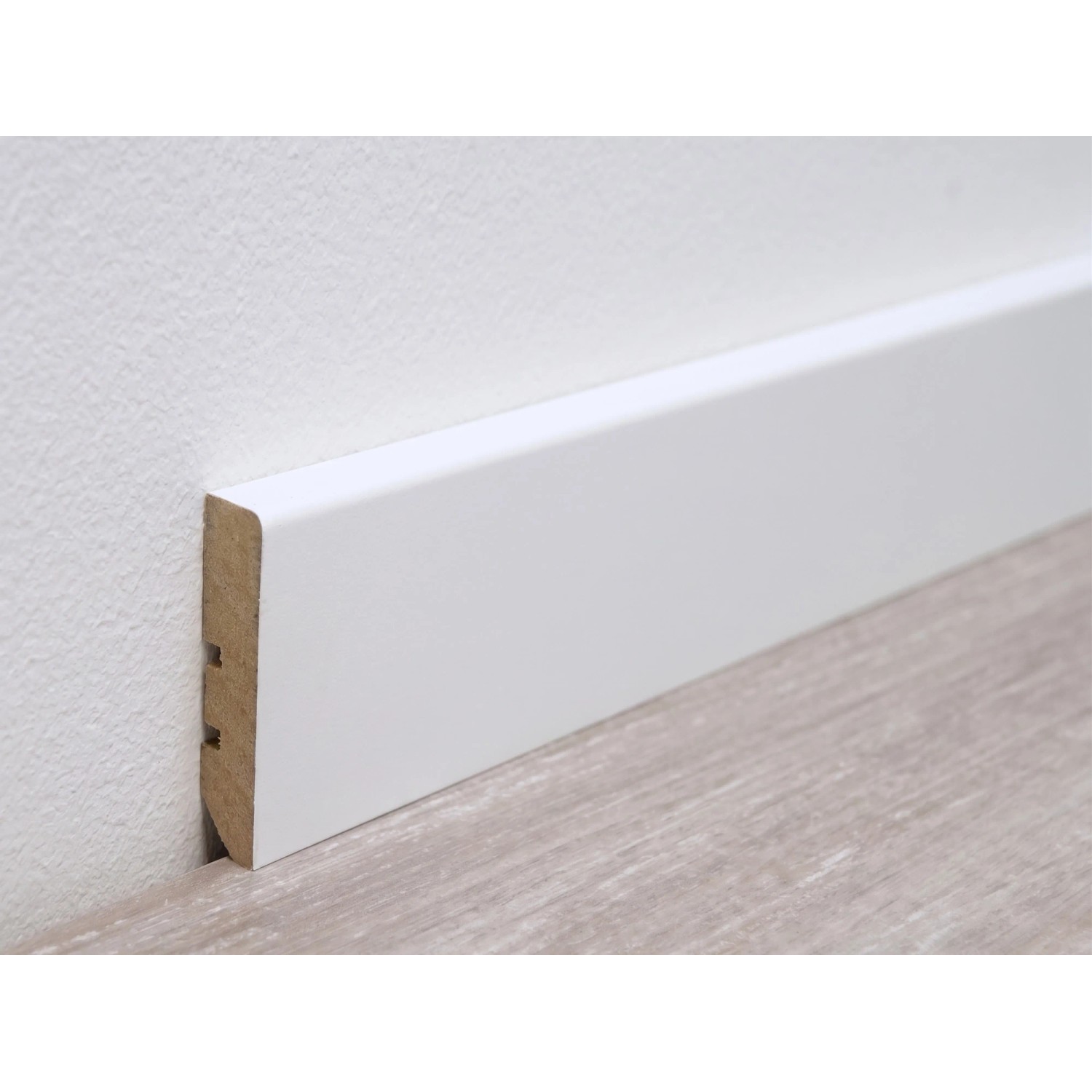 PROFI Vierkant Sockelleiste Weiß Streichfähig MDF-Kern