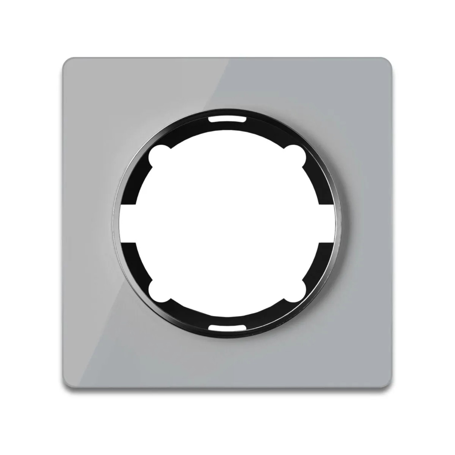 OneKeyElectro Glas Abdeckrahmen für Lichtschalter Steckdose 1fach Unterputz Serie Garda Grau