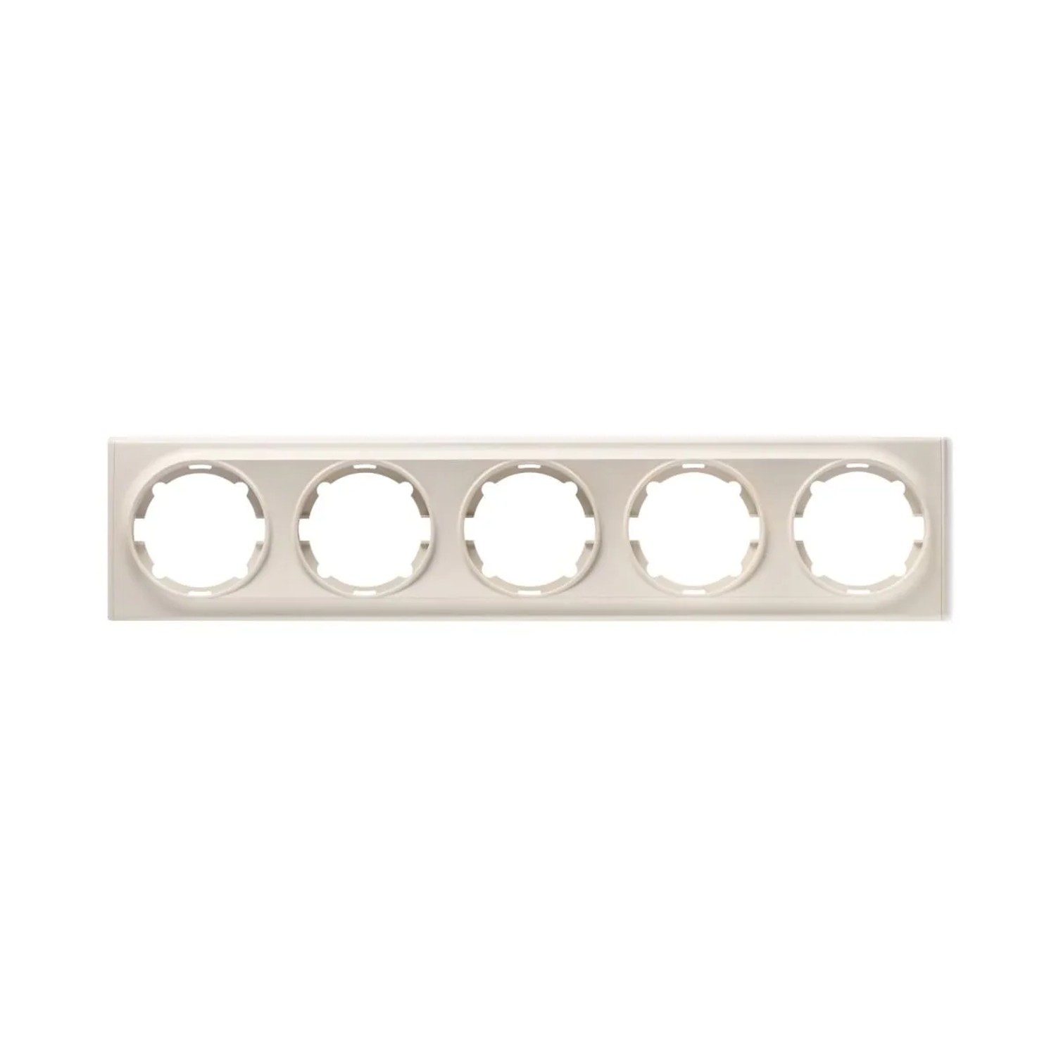 OneKeyElectro Abdeckrahmen für Lichtschalter Steckdose 5fach Waagerecht Unterputz Serie Florence Beige
