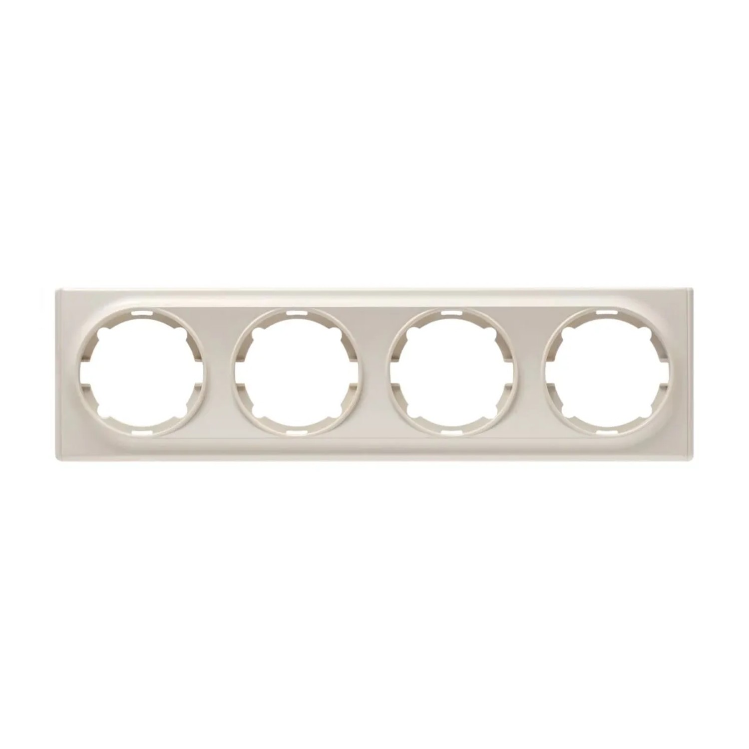 OneKeyElectro Abdeckrahmen für Lichtschalter Steckdose 4fach Waagerecht Unterputz Serie Florence Beige