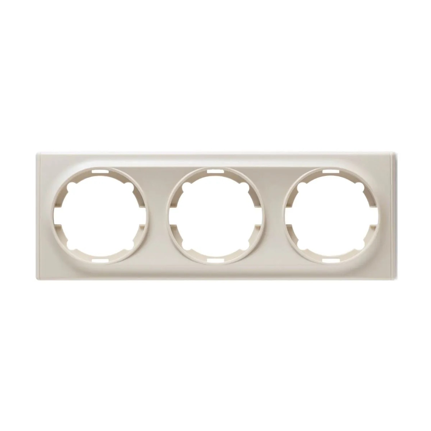 OneKeyElectro Abdeckrahmen für Lichtschalter Steckdose 3fach Waagerecht Unterputz Serie Florence Beige