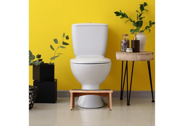 relaxdays Badhocker Toilettenhocker aus Bambus