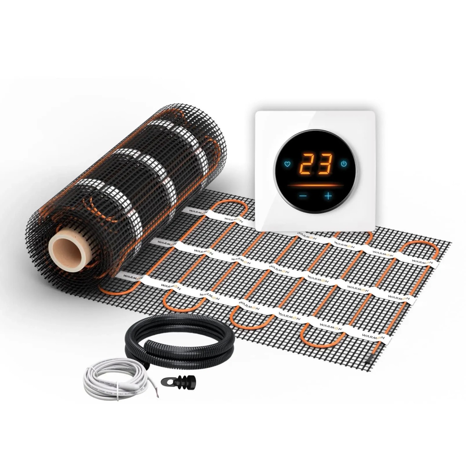 WARMON Fußbodenheizung Elektrisch CLASSIC 150 W/m² mit WiFi Thermostat OKE 25 Weiß 2 m²