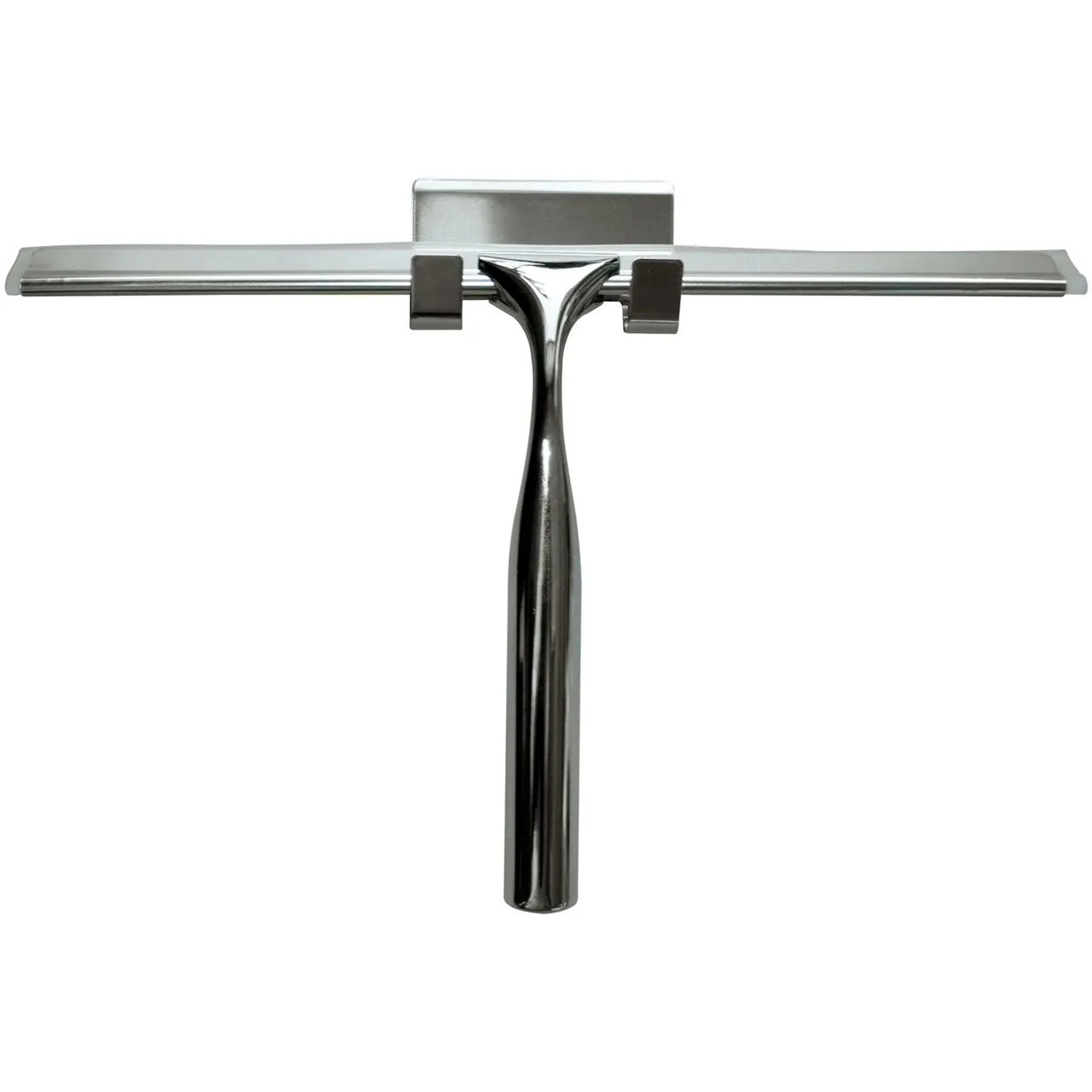 Euroshowers Duschabzieher Edelstahl 25 cm Selbstklebend ohne Bohren