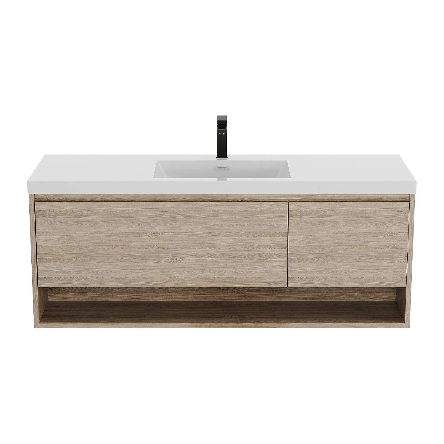 Vente-unique Einzelwaschtisch Pujuka Naturfarben Hell 150 cm